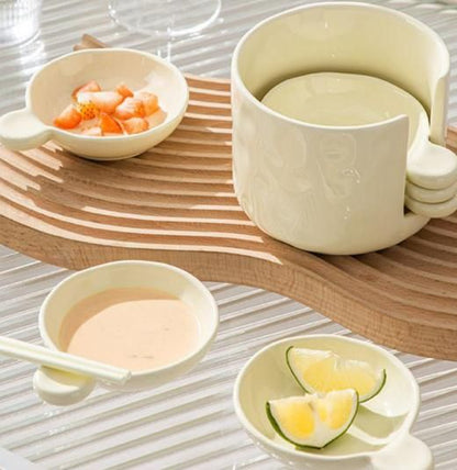 Colorful Plastic Macaron Dip Bowls Set of 6pcs